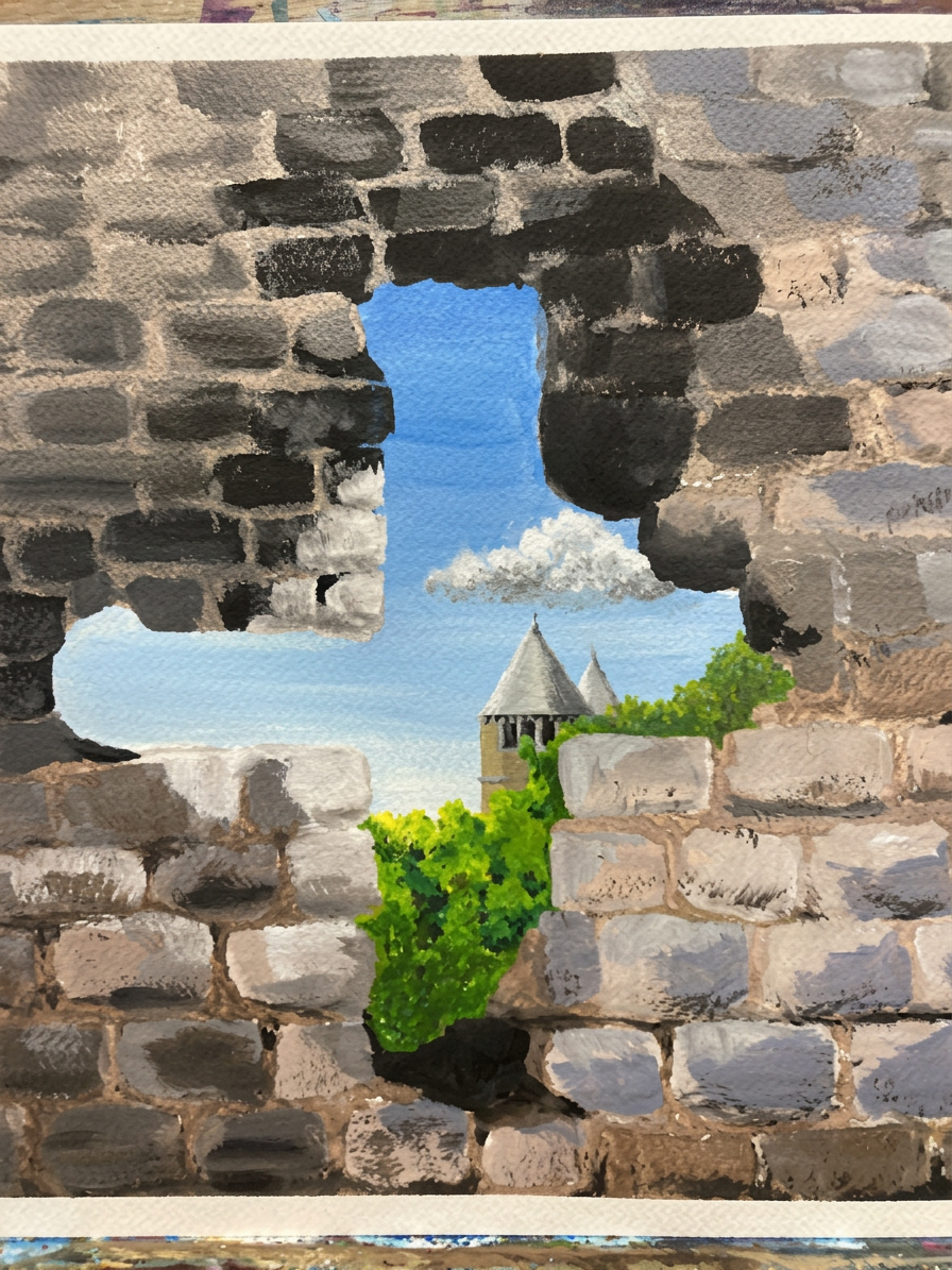 "paint something with a hole in it" challenge